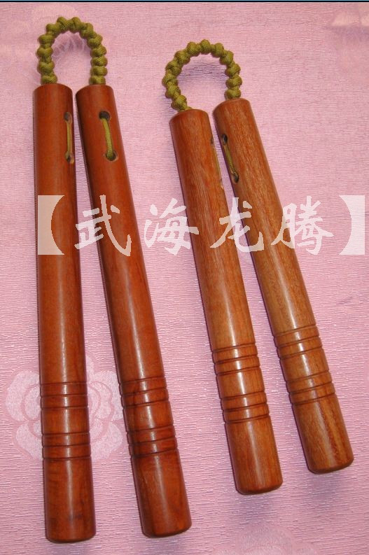 Balsamo wood nunchaku cylinder practice red