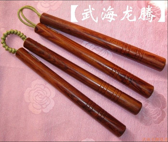 Rosewood nunchaku cylinder connector for practice red